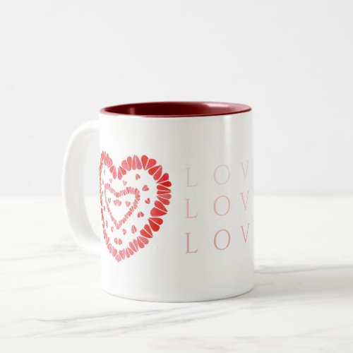 LOVE Maroon Two_Tone Mug