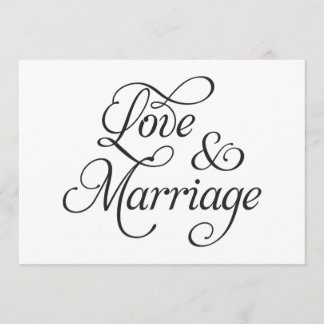 Love & Marriage Wedding Card