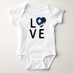 Love - Marshall Islands Flag Baby Bodysuit