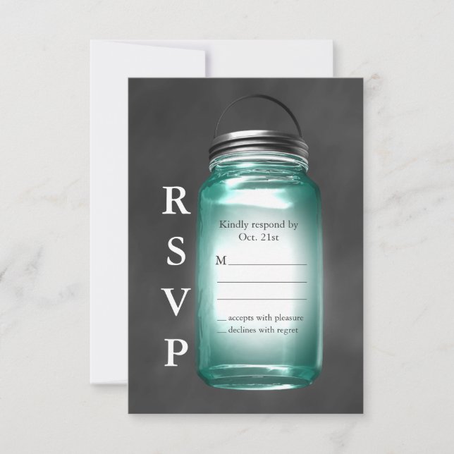Love Mason Jars RSVP (Front)