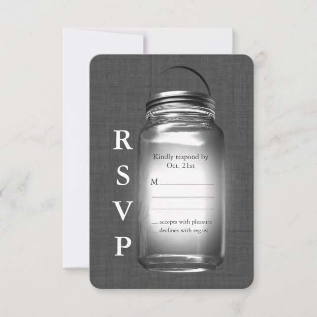 Love Mason Jars RSVP (Front)