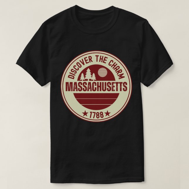 Love Massachusetts - Cute MA State Gift  T-Shirt (Design Front)