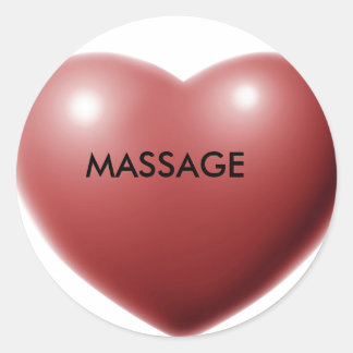 Love MASSAGE Classic Round Sticker