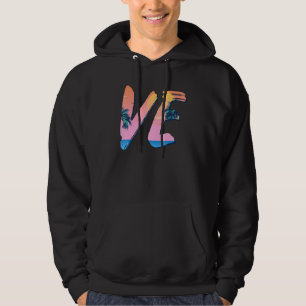 Love Matching Couple Palm Tree Valentines Day Anni Hoodie
