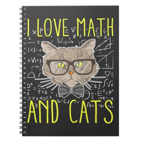 Love Math and Cats Mathematician Nerd Notebook