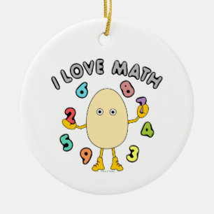 Love Math Ceramic Ornament