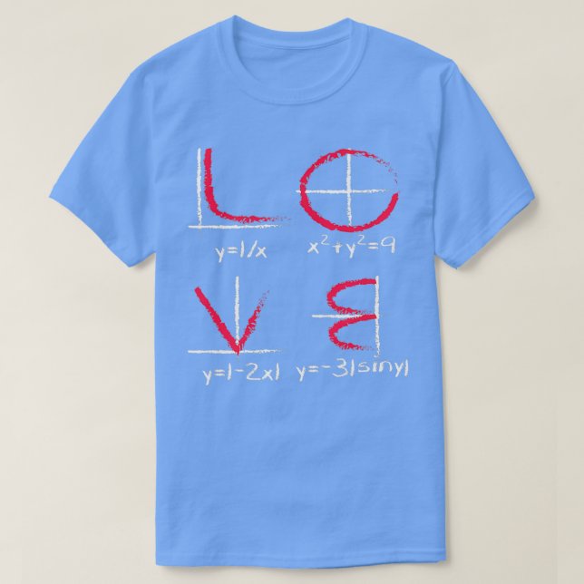 Love Math Equation T-Shirt (Design Front)