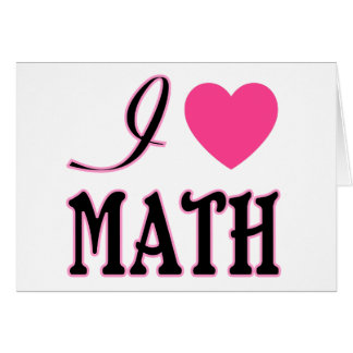 Love Math Pink Heart Logo Cards