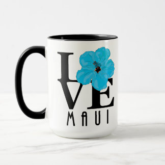 LOVE Maui Blue Hibiscus 15oz Mug
