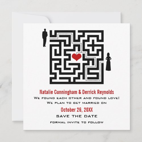 Love Maze Save the Date Invite