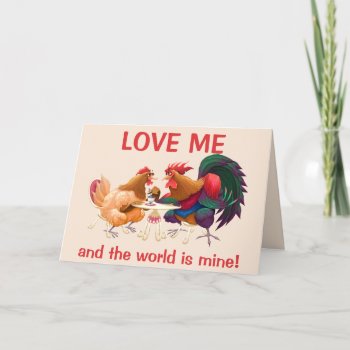 Love Me And The World Is Mine T-shirt Holiday Card by BarbeeAnne at Zazzle