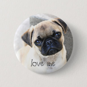 love me - cute mops button
