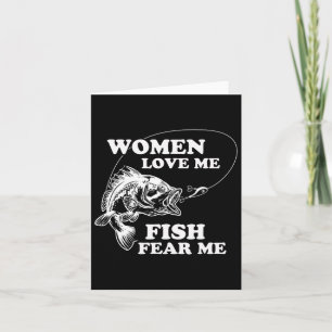 Love Me Fish Fear Me Funny Fathers Day Present For Card