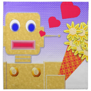 Love Me, I'm a Bot Cloth Napkin
