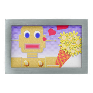 Love Me, I'm a Bot Rectangular Belt Buckle
