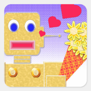 Love Me, I'm a Bot Square Sticker