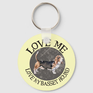 Love Me, love my Basset Hound Keychain