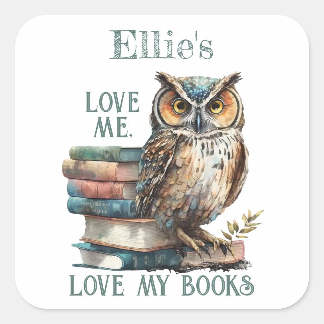 Love me Love my books Owl Bookplate (Front)