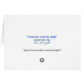 Love me, Love my Dog Cards (Back Horizontal)