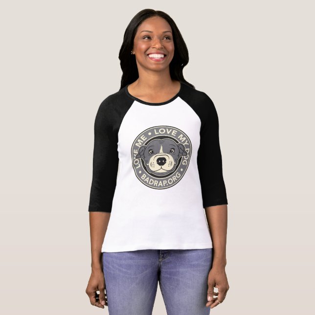 Love Me Love My Dog Jersey T-Shirt (Front Full)