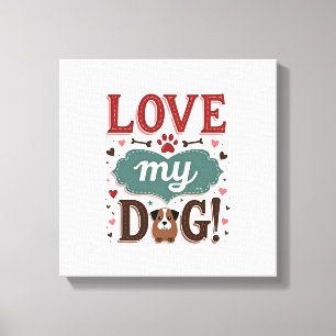 Love Me Love My Dog Vintage Cute Paw Print Dog Lov