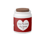 Love Me Love My Llama Cookie Jar at Zazzle