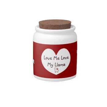 Love Me Love My Llama Cookie Jar by YamPuff at Zazzle