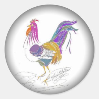 Love Me Love My Rooster Classic Round Sticker