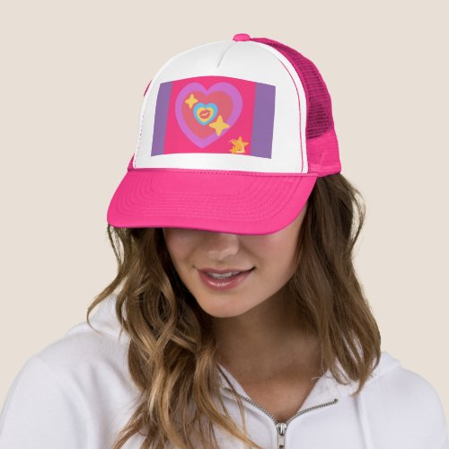 Love Me Series Kissing Hearts Trucker Hat