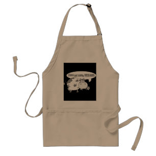 LOVE ME SOME VEGANS ADULT APRON