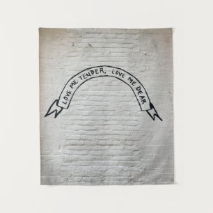 Love me tender love me dear wall quotes tapestry