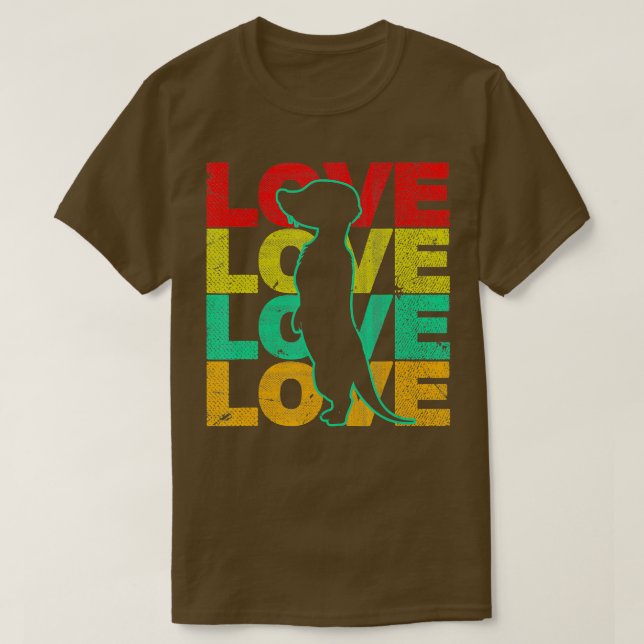 Love Meerkat Suricate Wilderness Africa Animals Zo T-Shirt (Design Front)