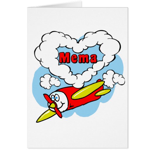 Love Mema Kids Airplane Cards (Front)