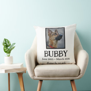 Love Memorial Funeral Pet Loss In Our Hearts Forev Throw Pillow