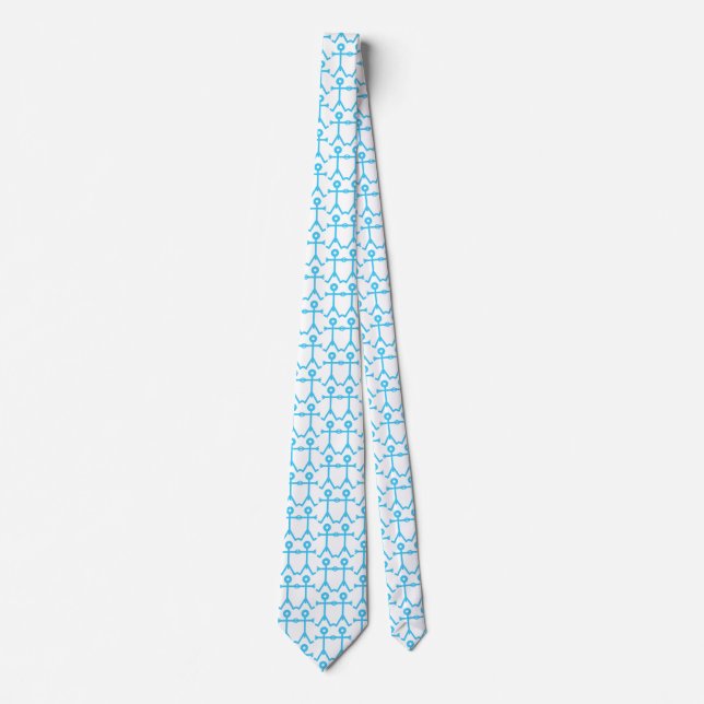 Love Men Icon Art Blue Tie (Front)