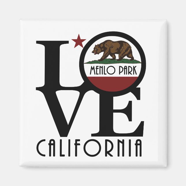 LOVE Menlo Park California Magnet (Front)