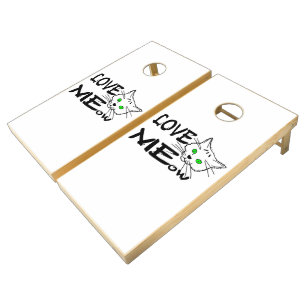 Love MEow Cornhole Set