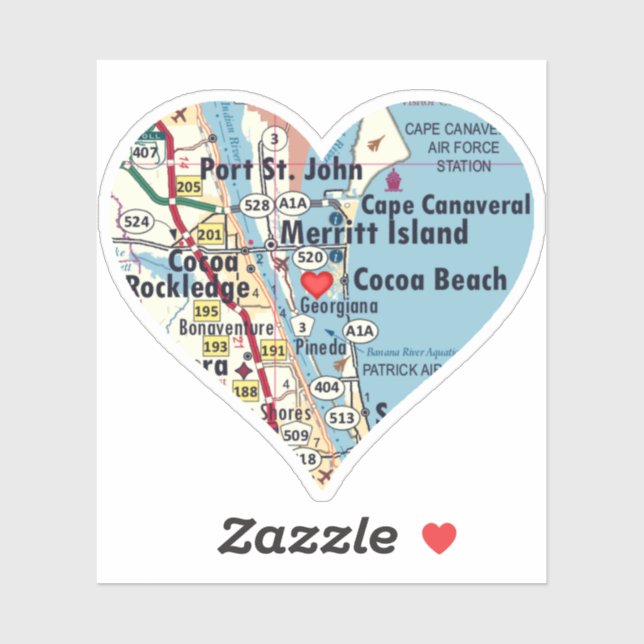 Love Merritt Island Florida Sticker (Sheet)