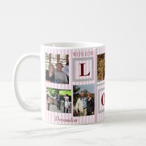 LOVE MESSAGE EASY FILL PHOTO COLLAGE  COFFEE MUG
