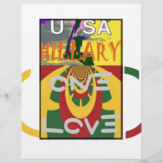 Love Message in Rasta Colors Art Print (Front)