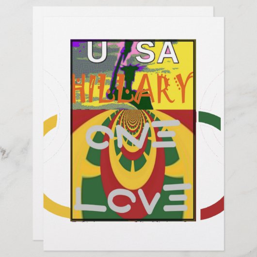 Love Message in Rasta Colors Art Print (Front/Back)