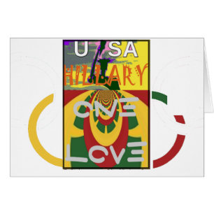 Love Message in Rasta Colors Art Print Cards