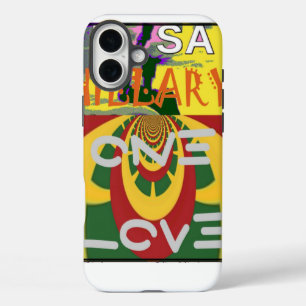 Love Message in Rasta Colors Art Print iPhone 16 Plus Case
