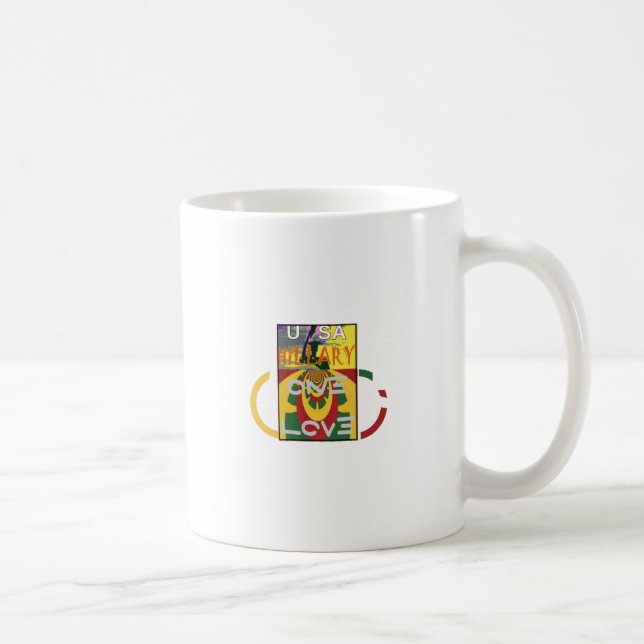Love Message in Rasta Colors Art Print Coffee Mug (Right)