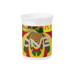 Love Message in Rasta Colors Art Print Drink Pitcher