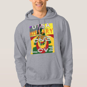 Love Message in Rasta Colors Art Print Hoodie