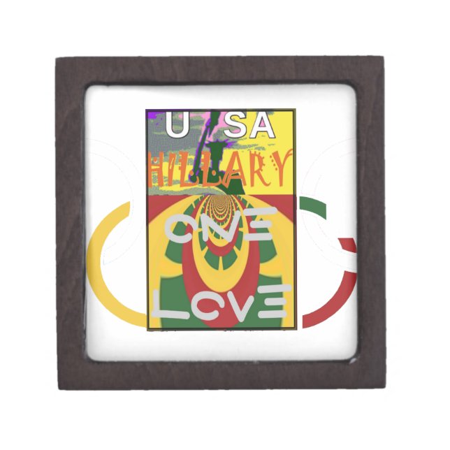 Love Message in Rasta Colors Art Print Jewelry Box (Front)