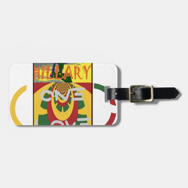 Love Message in Rasta Colors Art Print Luggage Tag (Front Horizontal)