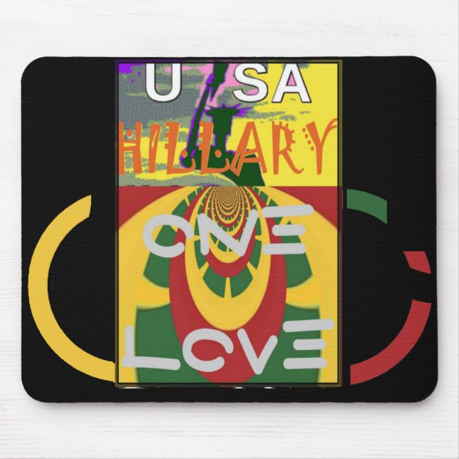 Love Message in Rasta Colors Art Print Mouse Pad (Front)