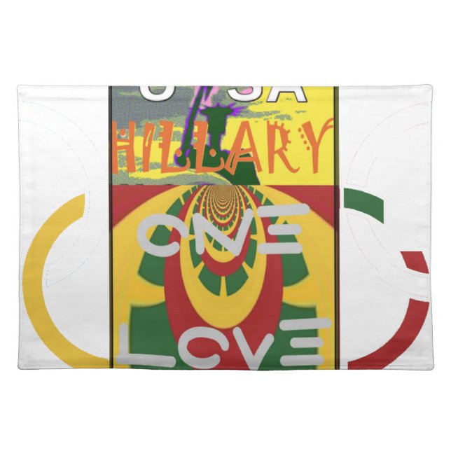 Love Message in Rasta Colors Art Print Placemat (Front)